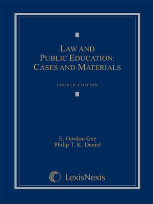 cover image of Law and Public Education: Cases and Materials